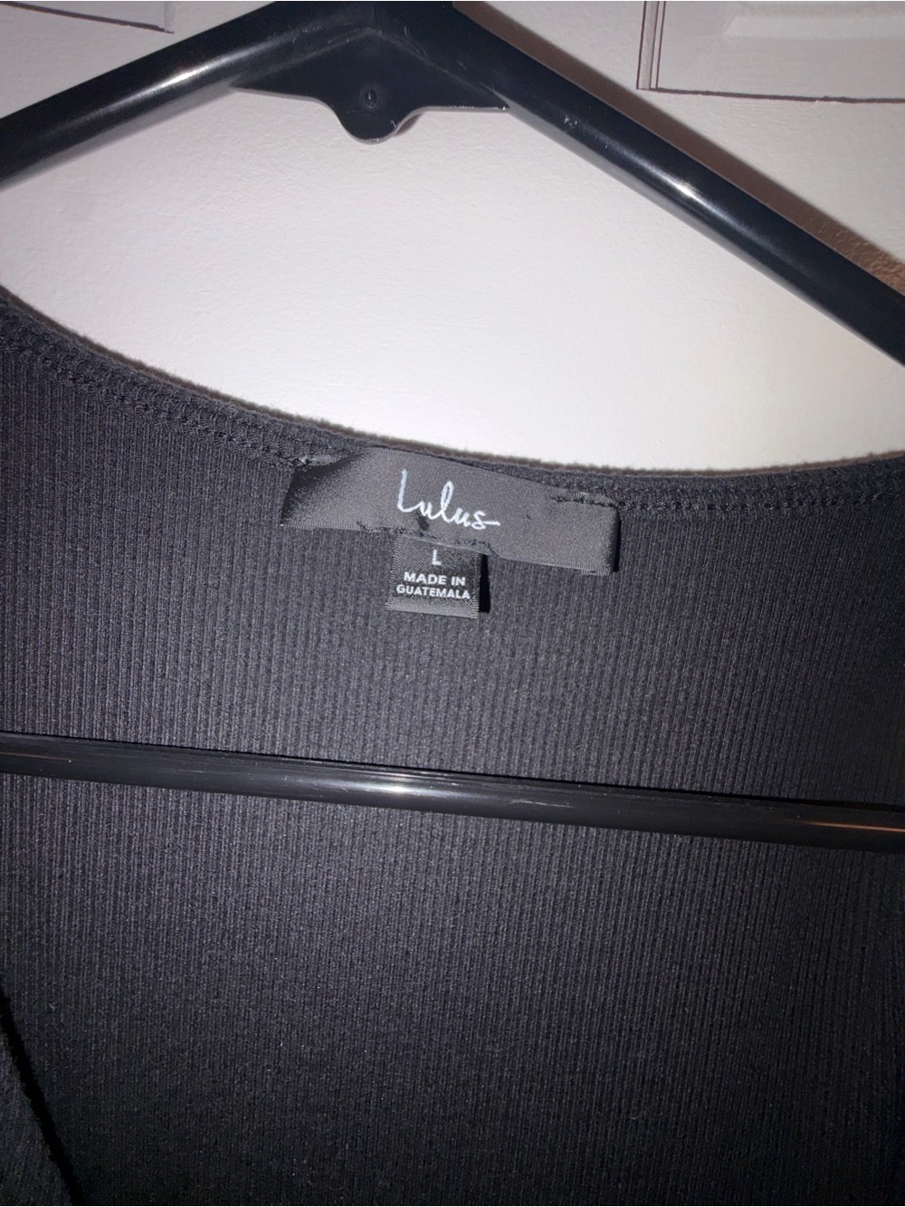 Lulu's Black Ribbed Twist-Front Cutout Midi Dress with Side Button Slit - Picture 3 of 5